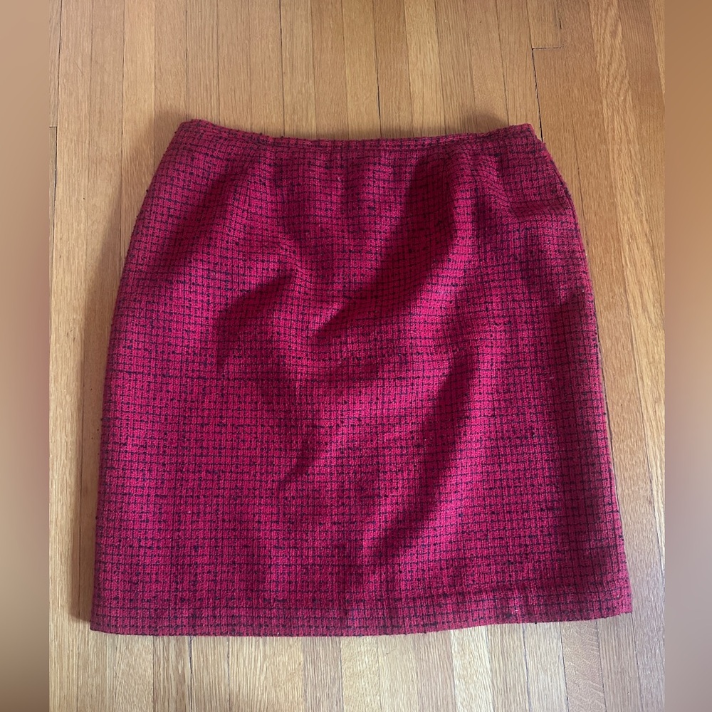 Vintage 90’s Norton McNaughton Tweed Skirt, Size 14.